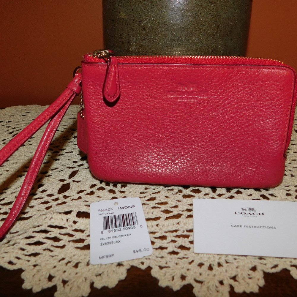 💥 GONE IN 24 HRS 💥 COACH DOUBLE ZIP WRISTLET